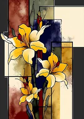 Flower Lily Abstract Art
