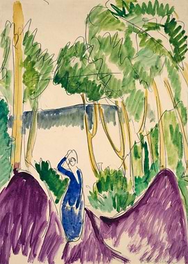 Woman in dunes on Fehmarn