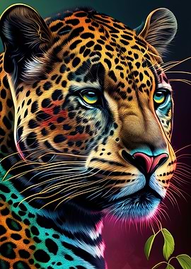 Colorful Jaguar Animals
