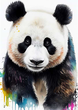 Colorful Panda Animals