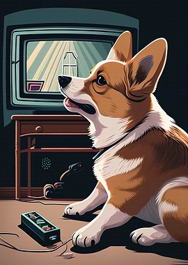 Cute Corgi Gaming