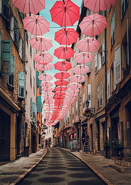 Umbrella walk