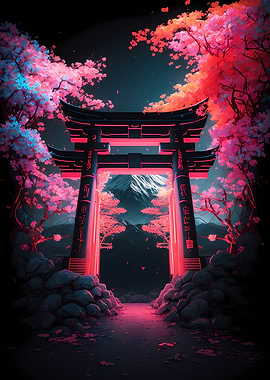Cherry Blossom Japan Art