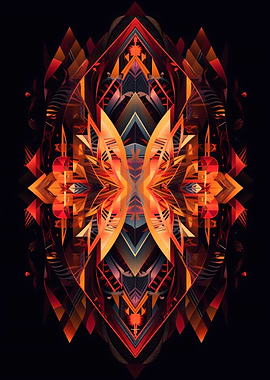 Symmetrical Red Inferno