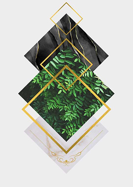 leaves marble square