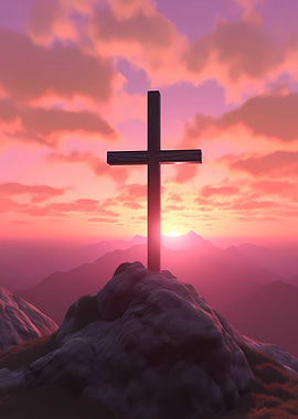Christian Cross Sunset 2