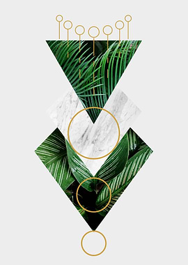 Geometric leaves design