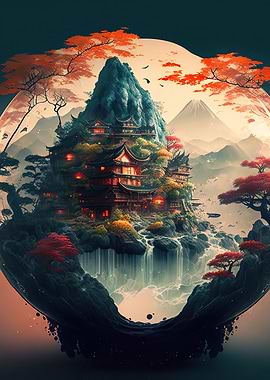 japan moon landscape