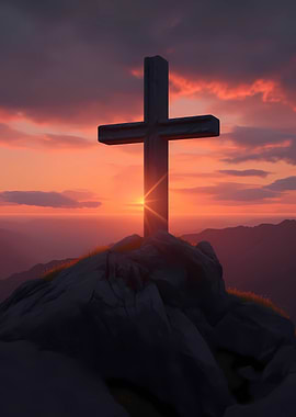 Christian Cross Sunset 10