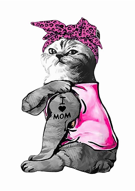Cat I Love Mom