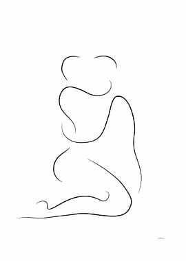 Abstract sex pose drawing