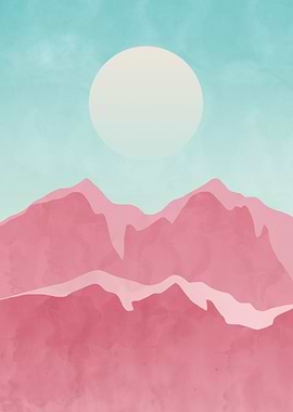 Modern Lanscape Full Moon