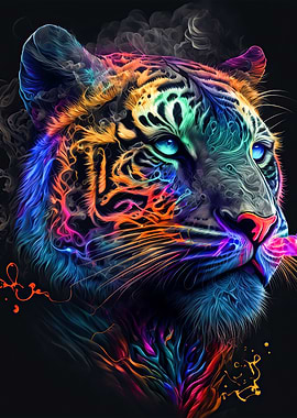 Tiger colorful animal
