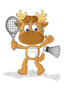 Moose playing badminton