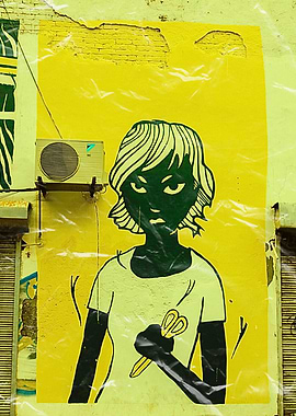 Abstract Black Girl Art