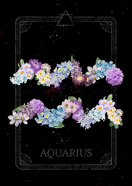 Floral Zodiac Aquarius