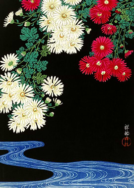 Chrysanthemums Ohara Print