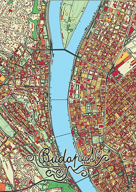 Budapest City Street Map