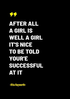 Blonde Rita Hayworth Quote