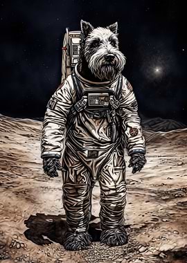 Schnauzer Astronaut Mars