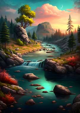 Beautiful River in the wor