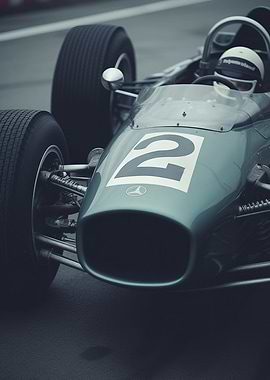 Vintage F1 Mercedes Benz