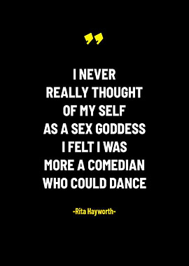 Blonde Rita Hayworth Quote