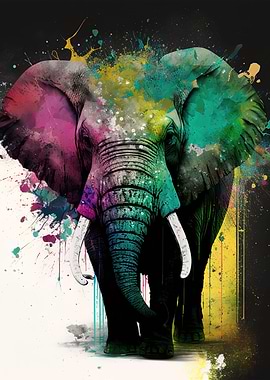 Elephant Colorful