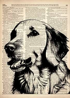 Golden Retriever Dog art
