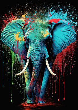 Elephant Colorful