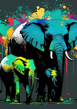 Elephant Colorful