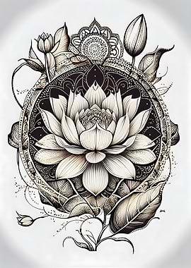 Black and White Mandala