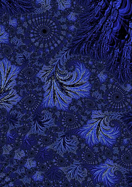 Groovy Blue Spiral Fractal