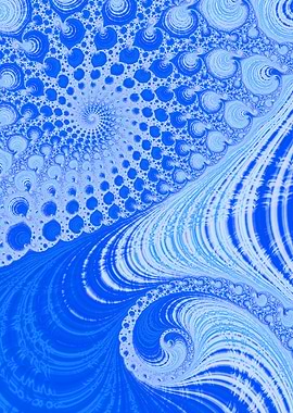 Trippy Blue Spiral Fractal