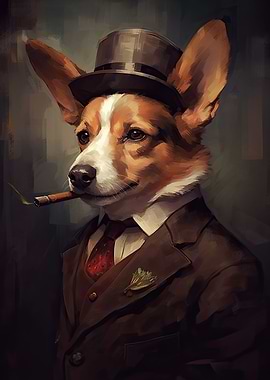 Corgi Dog The Gangster