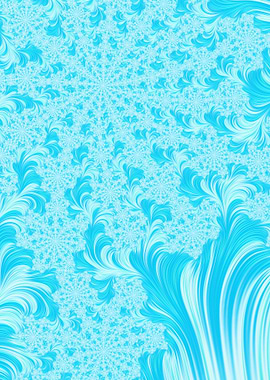 Funky Vibrant Cyan Fractal
