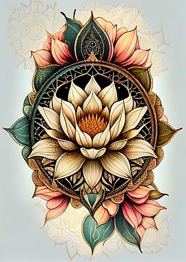 Vintage Floral Mandala