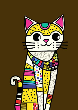 Yellow Patchwork Cat
