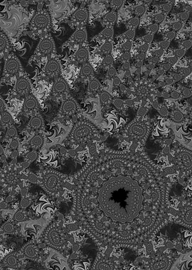 Trippy Groovy Gray Fractal