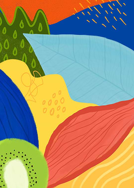 Many Food Vibrant Poster