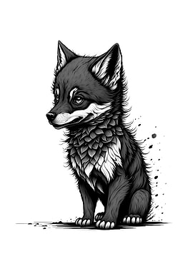 Cute Baby Wolf