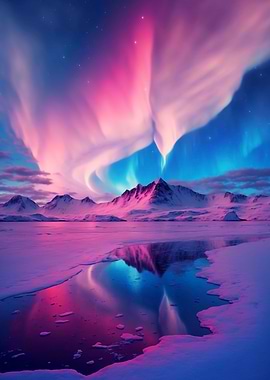 Purple Aurora Borealis