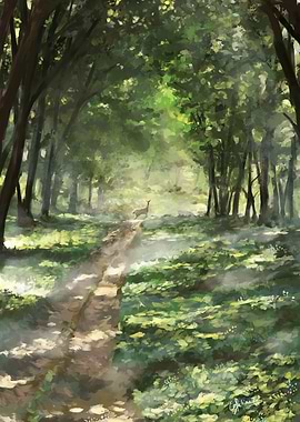 Forest painting