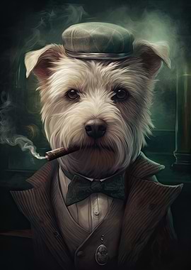 Westie Dog The Gangster