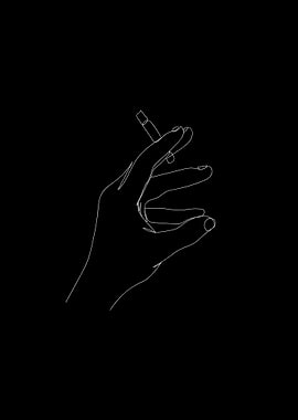 Smoking Single Line Art