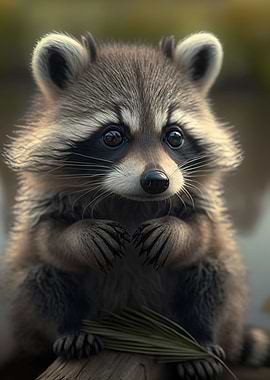 cute raccoon