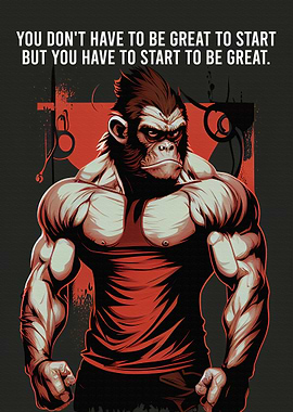Monkey Fitness Motivation