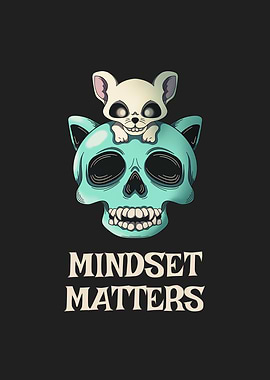 Mindset Matters Skull Cat