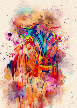Cow colorful