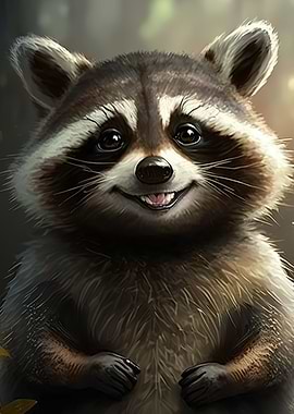 cute raccoon